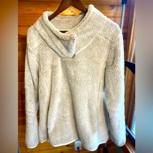 St John’s Bay Active Size XL 
Super COZY tan/cream Sherpa Winter pullover